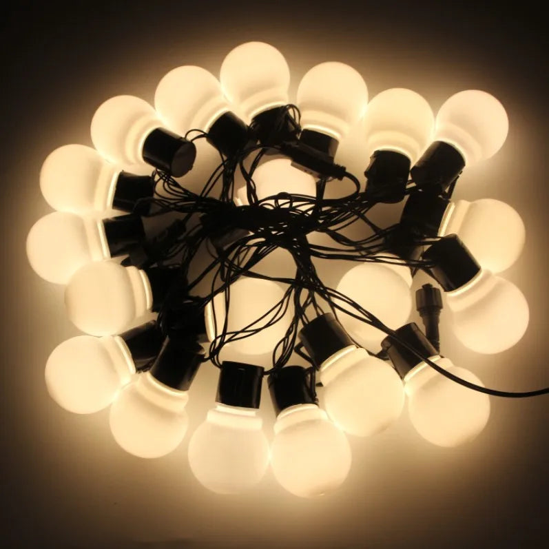 G50 LED Fairy String Lights – Waterproof Outdoor Garland Bulbs for Garden & Patio Decor