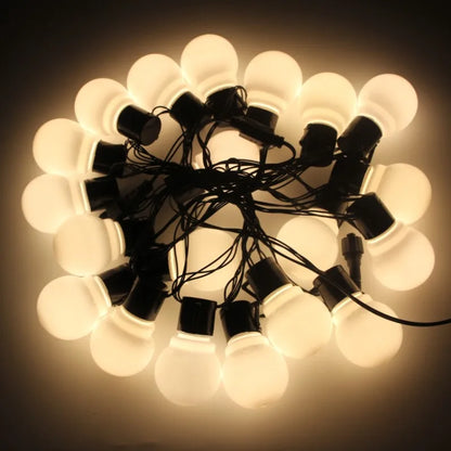 G50 LED Fairy String Lights – Waterproof Outdoor Garland Bulbs for Garden & Patio Decor