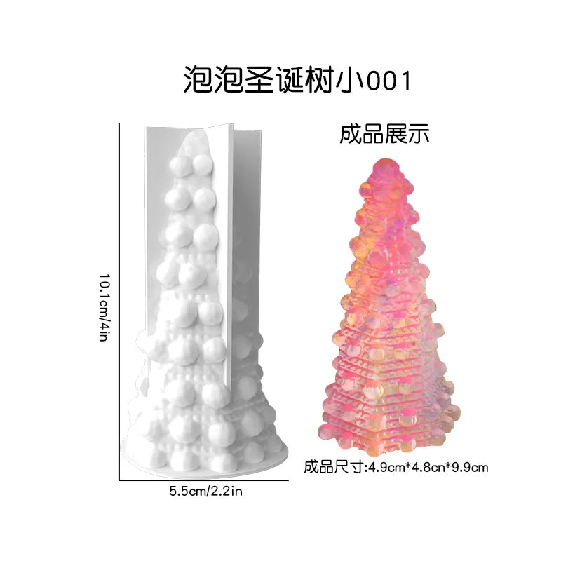 Christmas Tree Candle Mold – 3D Silicone DIY Candle Making Kit for Holiday Crafts