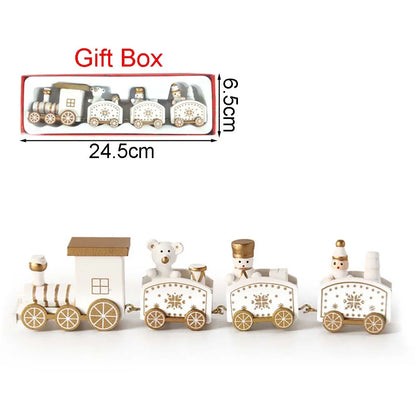 Christmas Wooden Train Ornament – Moving Decoration for Home & New Year 2026