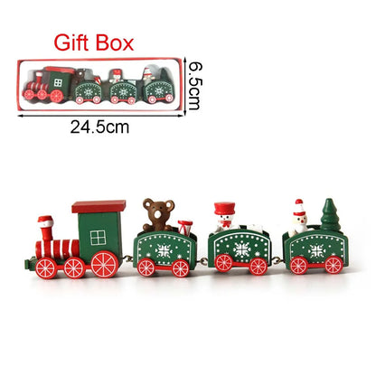 Christmas Wooden Train Ornament – Moving Decoration for Home & New Year 2026