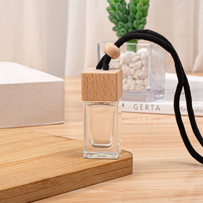 Car Empty Perfume Bottle 1PC – Dyed Square Cap for Essential Oil Diffuser & Fragrance