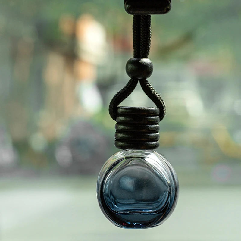 Car Empty Perfume Bottle 1PC – Dyed Square Cap for Essential Oil Diffuser & Fragrance