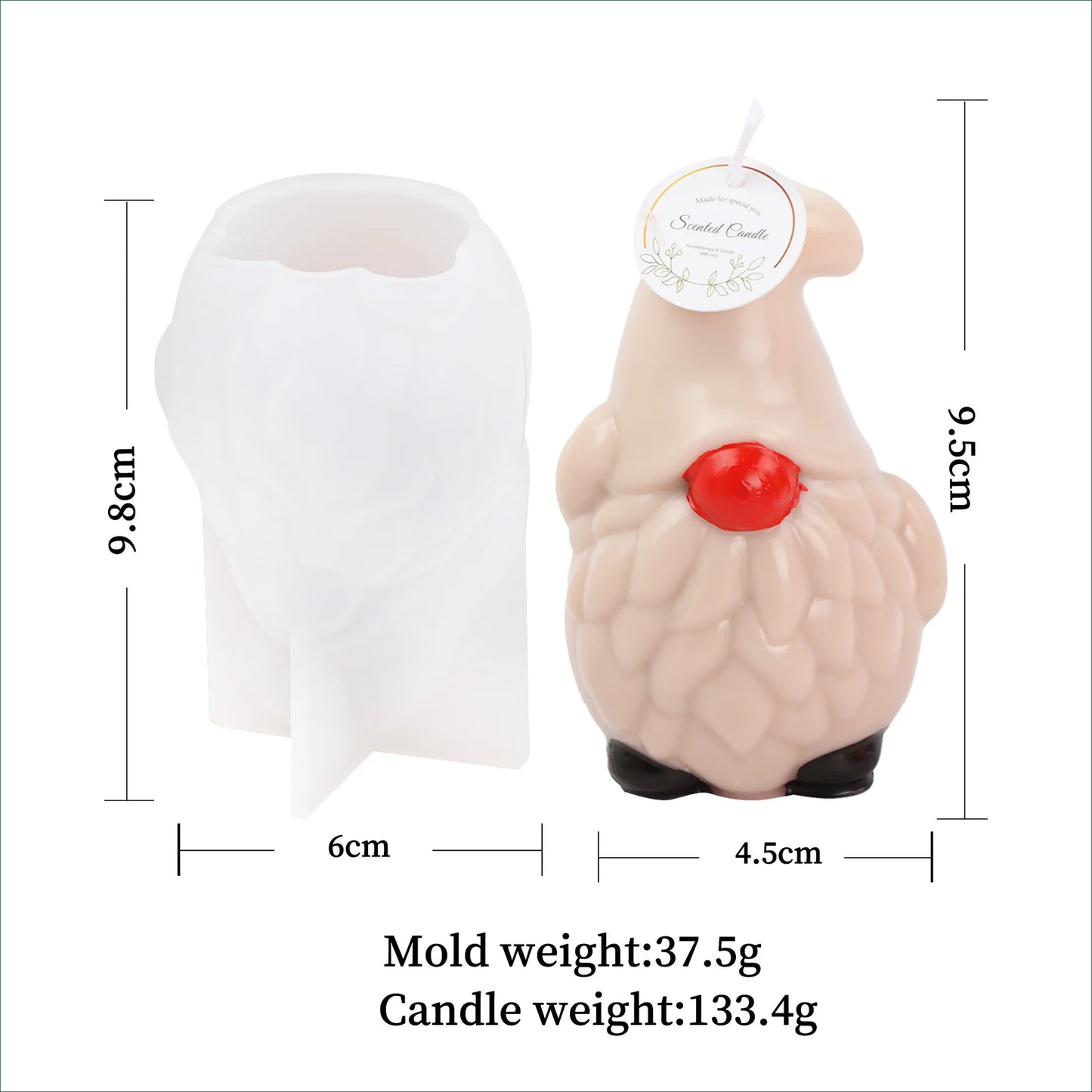 Christmas Tree Candle Mold – 3D Silicone DIY Candle Making Kit for Holiday Crafts