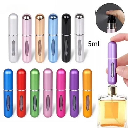 Portable Metal Perfume Bottle 5ml – Refillable Spray Atomizer for Fragrance Travel