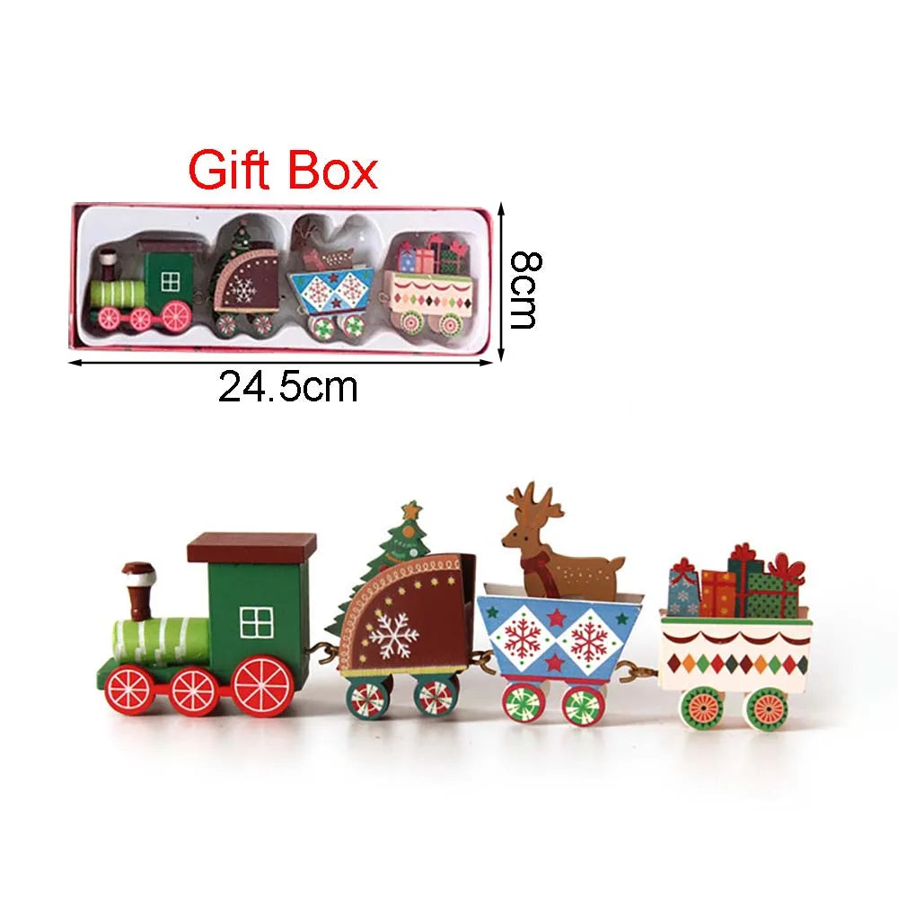 Christmas Wooden Train Ornament – Moving Decoration for Home & New Year 2026