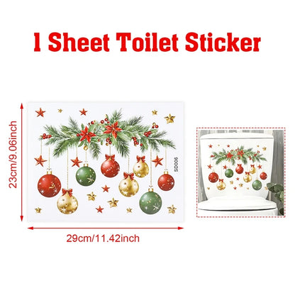 Christmas Toilet Decal – Merry Christmas 2025 Home Ornament, New Year Gift Idea