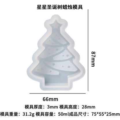 Christmas Tree Candle Mold – 3D Silicone DIY Candle Making Kit for Holiday Crafts