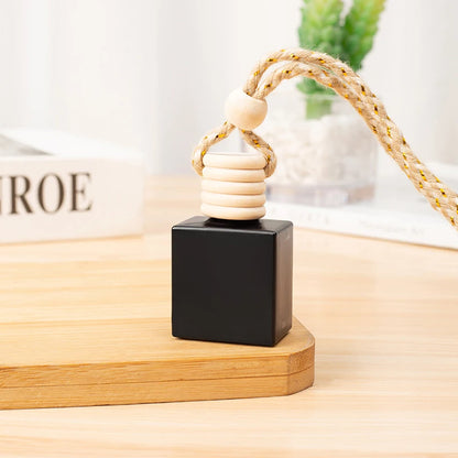Car Empty Perfume Bottle 1PC – Dyed Square Cap for Essential Oil Diffuser & Fragrance