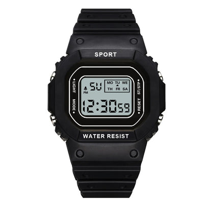 YIKAZE Sports Watch Boys Girls Student LED Electronic Watch Colorful Men Women Square Digital Watches Waterproof Rubber Clock