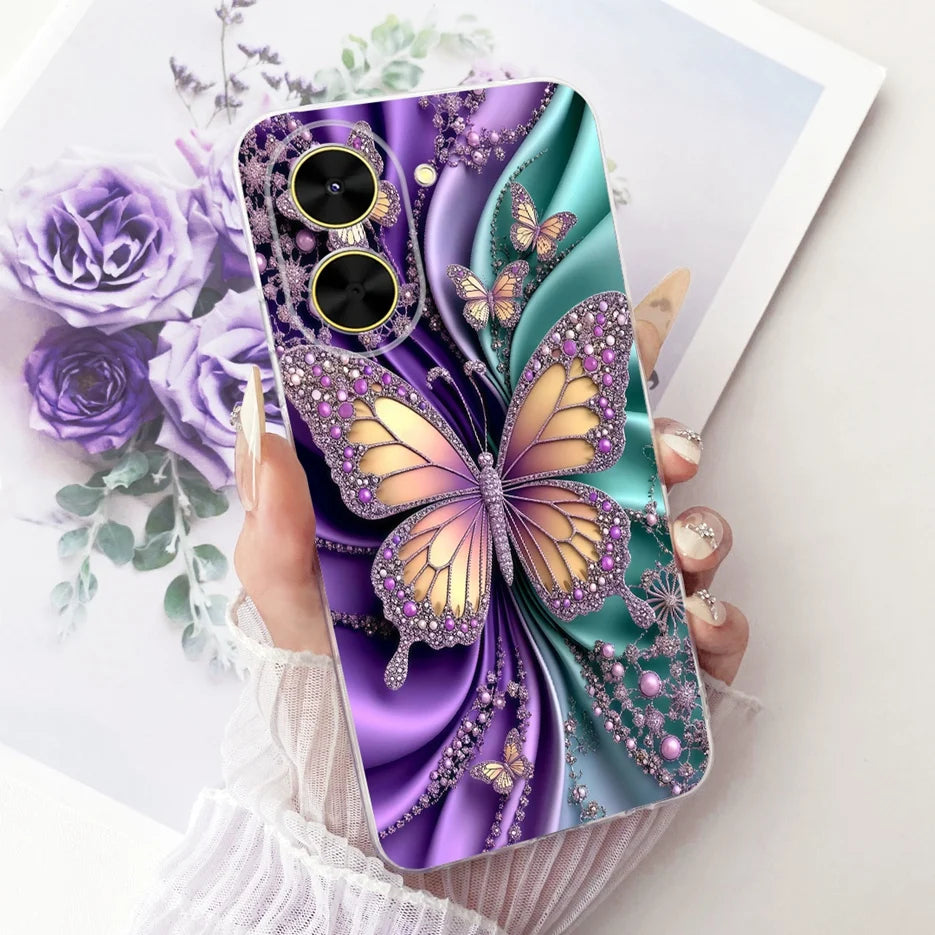 Xiaomi Redmi A5 4G / Poco C71 Case – Butterfly Painted Soft Silicone Phone Cover