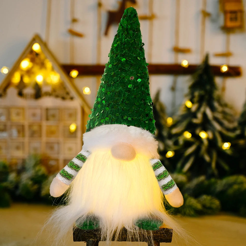 Glowing Gnome Christmas Decoration – 30cm Faceless Doll for Tree & Home 2026