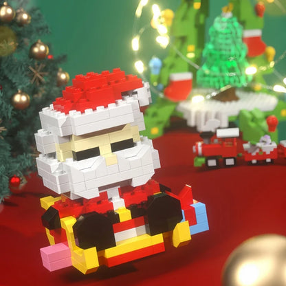 Christmas Micro Blocks Toy Set – Santa, Tree, Reindeer & Snowman Building Kits