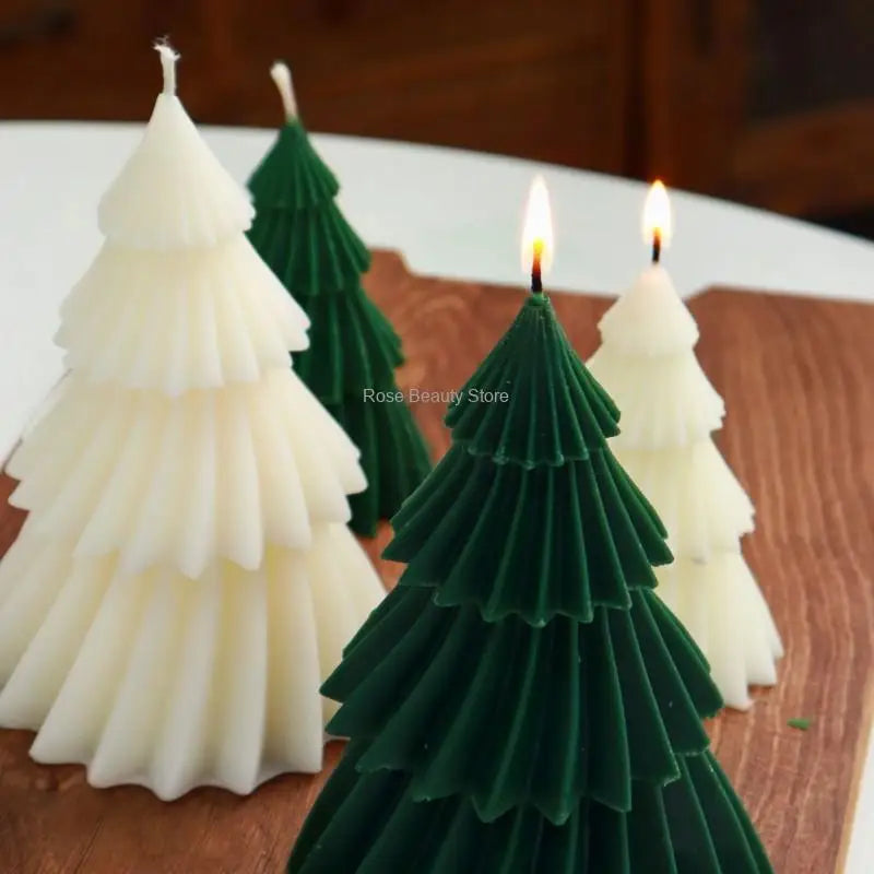 Christmas Tree Candle Mold – 3D Silicone DIY Candle Making Kit for Holiday Crafts
