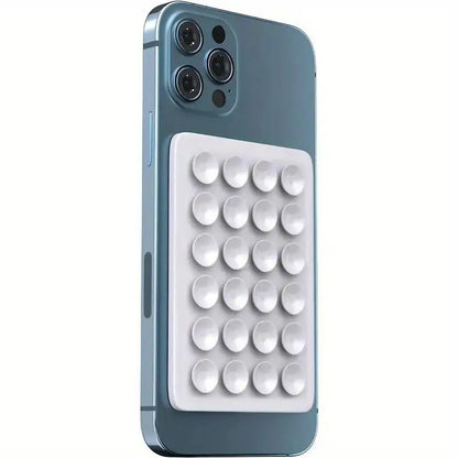 Silicone 24-Pack Suction Phone Holders – Multifunctional Anti-Slip Wall & Car Mounts with Back Stickers