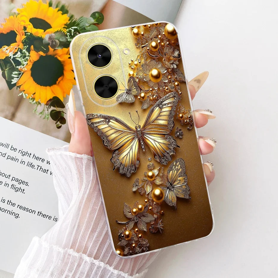 Xiaomi Redmi A5 4G / Poco C71 Case – Butterfly Painted Soft Silicone Phone Cover